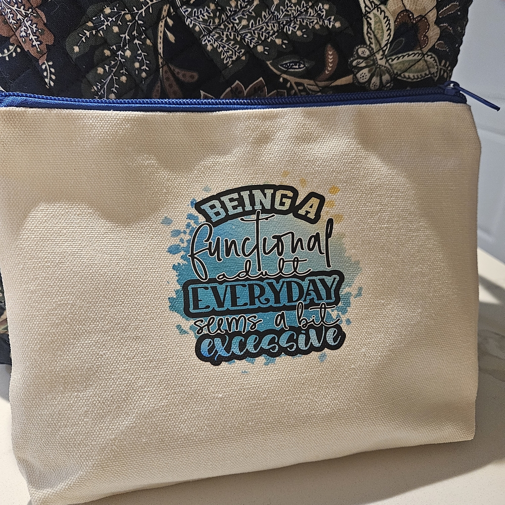 SOLD 5 For$25 -Stylish Cream Multi-Pupose Canvas Multi Purpose Pouch 1 For $8